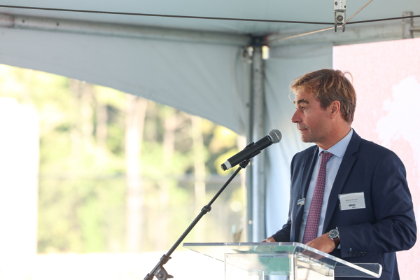 Picture of Oleon CEO Antoine Prevost during Oleon Conroe Grand Opening And Ribbon Cutting